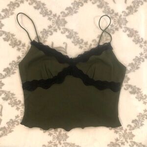 SweatyRocks Army Green Cropped Tank